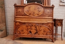 Art Nouveau style Bedroom in Walnut, France 1900