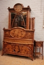 Art Nouveau style Bedroom in Walnut, France 1900