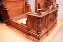 Renaissance style Bedroom in Walnut, France 19th century