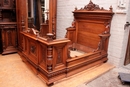 Renaissance style Bedroom in Walnut, France 19th century