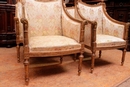 Louis XVI style Sofa set in gilt wood, France 1900