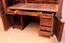 Gothic/renaissance style Office set in Oak, France 19th century