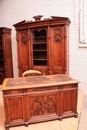 Gothic/renaissance style Office set in Oak, France 19th century