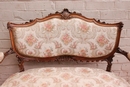 Louis XV style Sofa set in Walnut, France 19th century