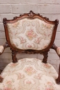 Louis XV style Sofa set in Walnut, France 19th century