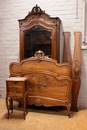 Louis XV style Bedroom in Walnut, France 19th century