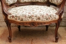 Louis XV style Sofa set in Walnut, France 19th century