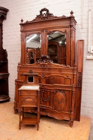 3 PC. Louis XVI style bedroom in walnut