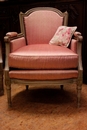 Louis XVI style Sofa set in paint wood, France 19th century