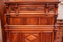 Renaissance style Bedroom in Walnut, France 19th century