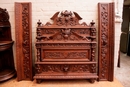 Renaissance style Bedroom in Oak, France 19th century