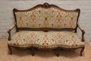 Louis XV style Sofa set in Walnut, France 19th century