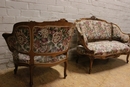 Louis XV style Sofa set in Walnut, France 19th century