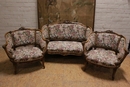 Louis XV style Sofa set in Walnut, France 19th century