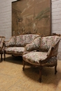 Louis XV style Sofa set in Walnut, France 19th century