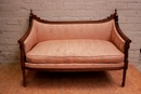 Louis XVI style Sofa set in Walnut, France 19th century