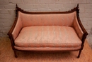 Louis XVI style Sofa set in Walnut, France 19th century