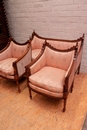 Louis XVI style Sofa set in Walnut, France 19th century