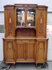 walnut cabinet with inlay 19 th century