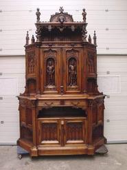 EXCEPTINONAL MONUMENTAL GOTHIC CABINET 19TH CENTURY