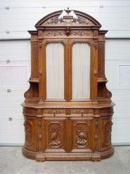 french oak hunt bombay cabinet 19th century