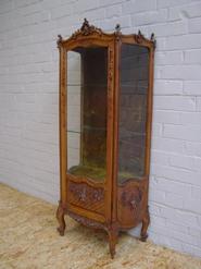 walnut Louis XV display cabinet 19th century 29 w x 67.5 t x 16 d(inch)