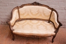 Louis XV style Sofa set in gilt wood, France 19th century