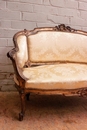 Louis XV style Sofa set in gilt wood, France 19th century