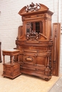 Henri II style Bedroom in Walnut, France 19th century