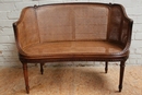 Louis XVI style Sofa set in Walnut, France 1900