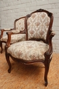 Louis XV style Seats in Walnut, France 19th century