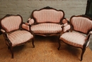 Louis XV style Sofa set in Walnut, France 19th century