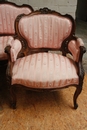 Louis XV style Sofa set in Walnut, France 19th century