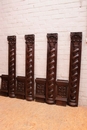 Renaissance style Columns in Oak, Belgium 1900