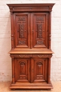 Henri II style Cabinet in Walnut, France 19th century