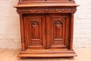 Henri II style Cabinet in Walnut, France 19th century
