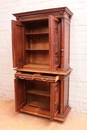 Henri II style Cabinet in Walnut, France 19th century