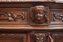 Hunt style Cabinet in Oak, France 19th century