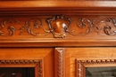 Henri II style Bookcase in Walnut, France 19th century