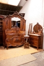 Louis XV style Bedroom in Walnut, France 19th century