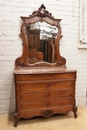 Louis XV style Bedroom in Walnut, France 19th century