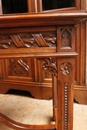 Gothic style Office set in Walnut, France 19th century