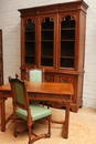 Gothic style Office set in Walnut, France 19th century