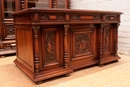 Renaissance style Office set in Walnut, France 19th century