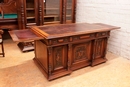 Renaissance style Office set in Walnut, France 19th century