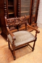 Renaissance style Office set in Walnut, France 19th century