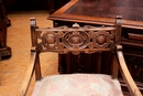 Renaissance style Office set in Walnut, France 19th century