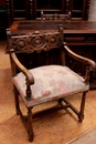 Renaissance style Office set in Walnut, France 19th century