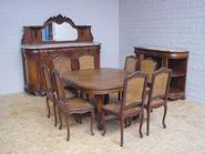 11 pc oak Regency style dinning set 19th century signed by the maker