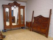 3 pc solid walnut louis XVI bedroom 19th century